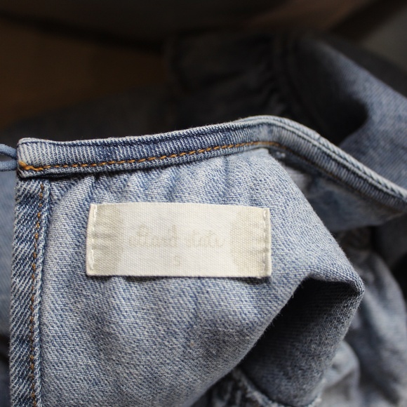 Altar’d State Denim Blue Baby Doll Tiered Dress | Size S | Flutter Sleeves - Picture 3 of 3